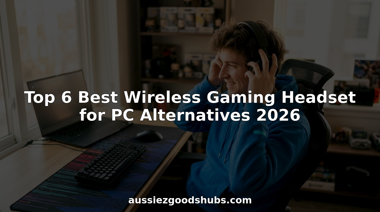 Gamer testing wireless gaming headset at desk