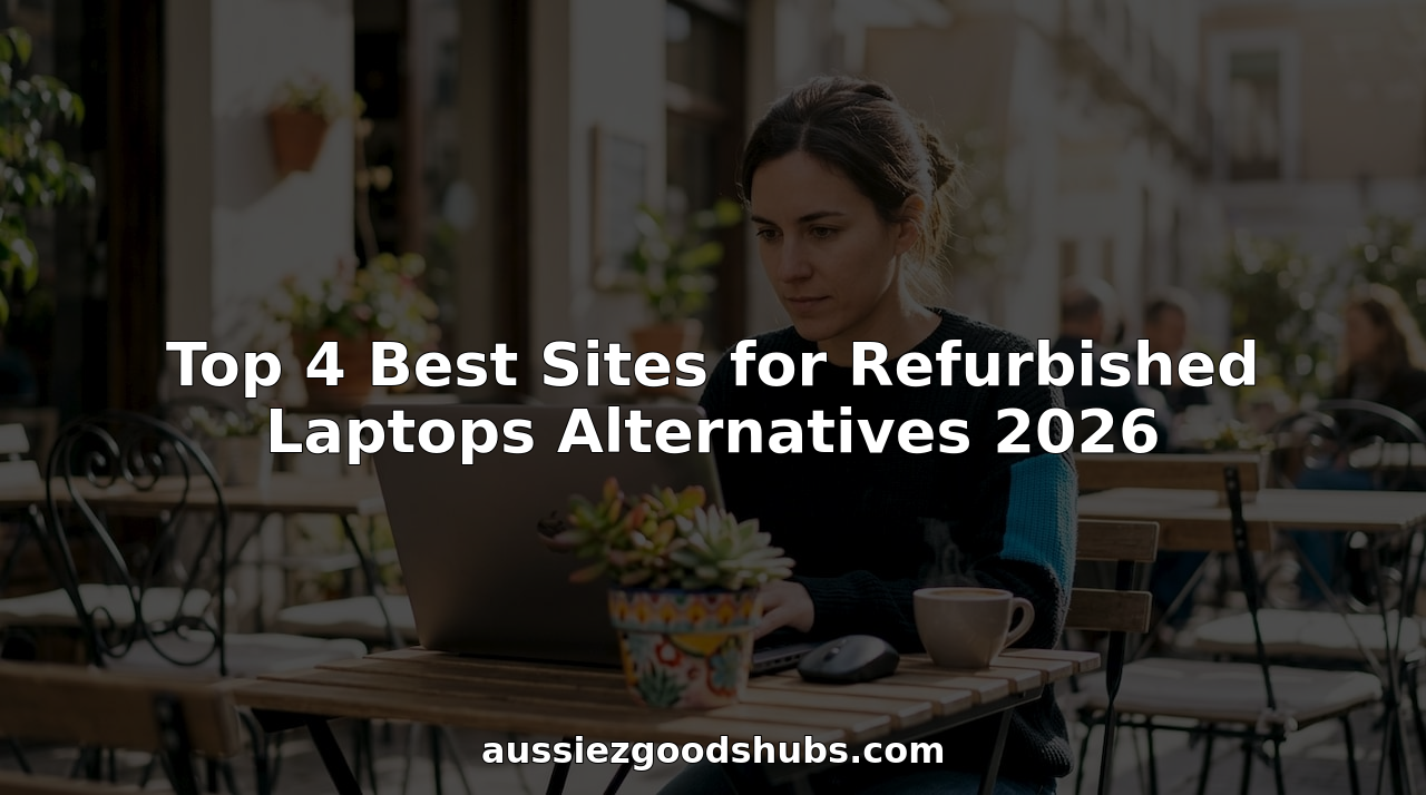 Person shopping refurbished laptops online at home desk