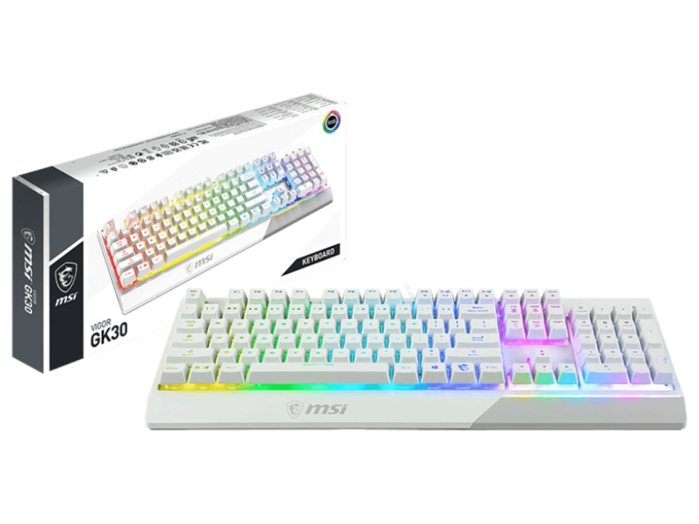 MSI Vigor GK30 RGB Gaming Keyboard - White