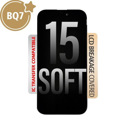 BQ7 Soft OLED Assembly for iPhone 15 Screen Replacement (IC Chip Transfer Compatible)