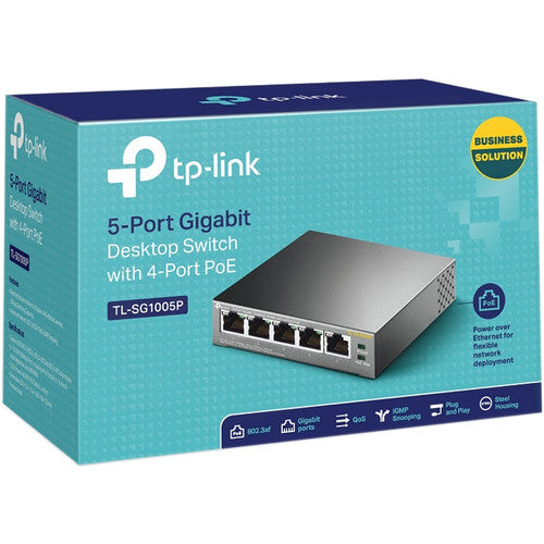 TP-Link TL-SG1005P (v1) 5-Port Gigabit PoE+ Unmanaged Switch