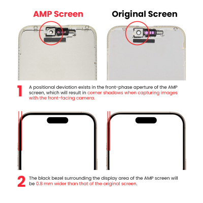 AMPLUS Soft OLED Assembly for iPhone 16 Pro Max – 120Hz (IC Chip Transfer Compatible)-5