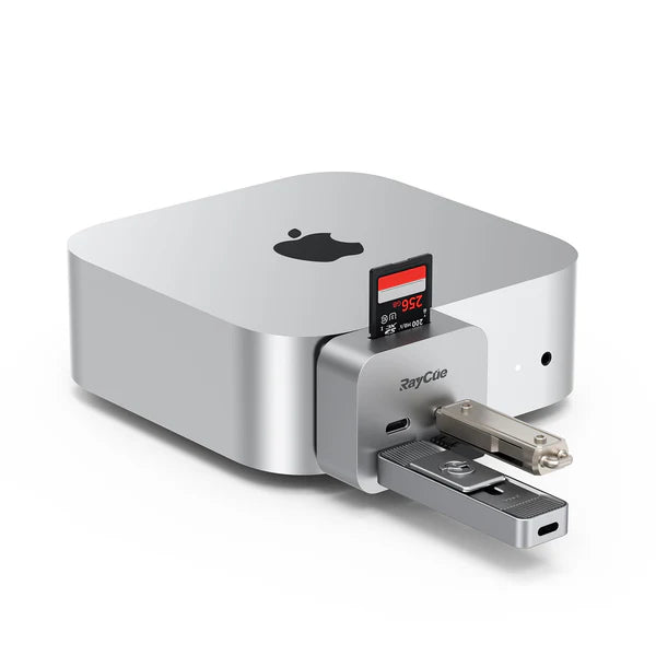 RayCue MiniPack Expansion Dock for Mac Mini M4 / Mac Studio (US Plug)