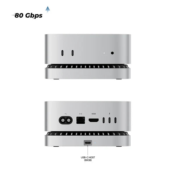 RayCue Mac Mini Hub & Stand with NVMe SSD Enclosure (US Plug)-5
