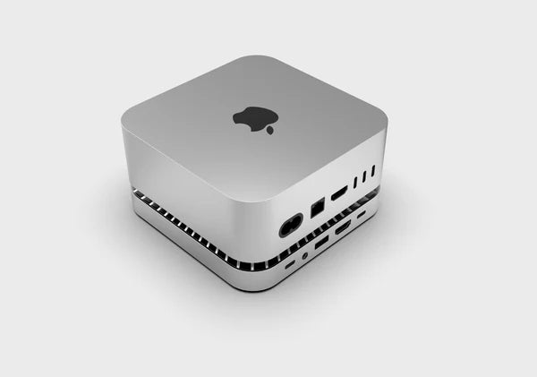 RayCue Mac Mini Hub & Stand with NVMe SSD Enclosure (US Plug)-16