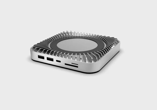 RayCue Mac Mini Hub & Stand with NVMe SSD Enclosure (US Plug)-17