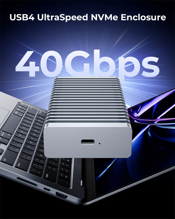 RayCue 40Gbps USB-C NVMe SSD Enclosure (Up to 8TB)
