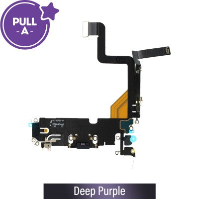 Charging Port Connector for iPhone 14 Pro (PULL-A) – Space Black, Gold, Silver, Purple