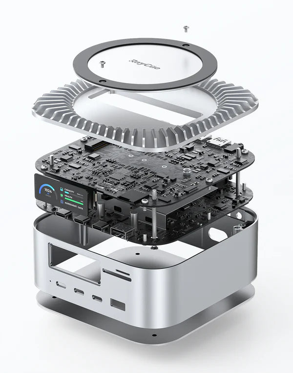 RayCue All-in-One Charger Dock for Mac Mini M4 (US Plug)-12
