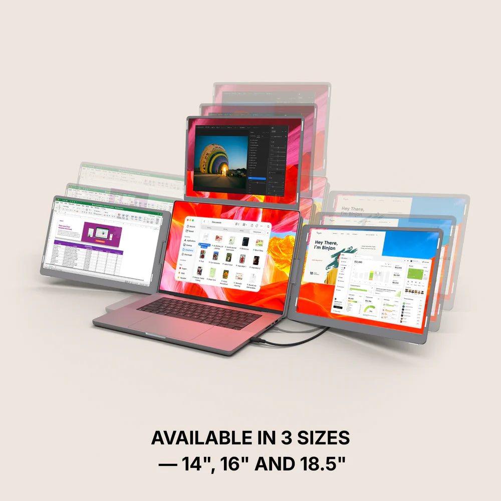 Triple Go (Gen 3) — Triple Portable Monitor System-3