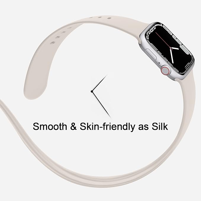 3 PACK Sport Bands Compatible with Apple Watch Band 38mm 40mm 41mm 42mm 44mm 45mm 49mm,Soft Silicone Waterproof Strap Compatible with iWatch Apple Watch Series Ultra 8 7 6 5 4 3 2 1 SE Women Men