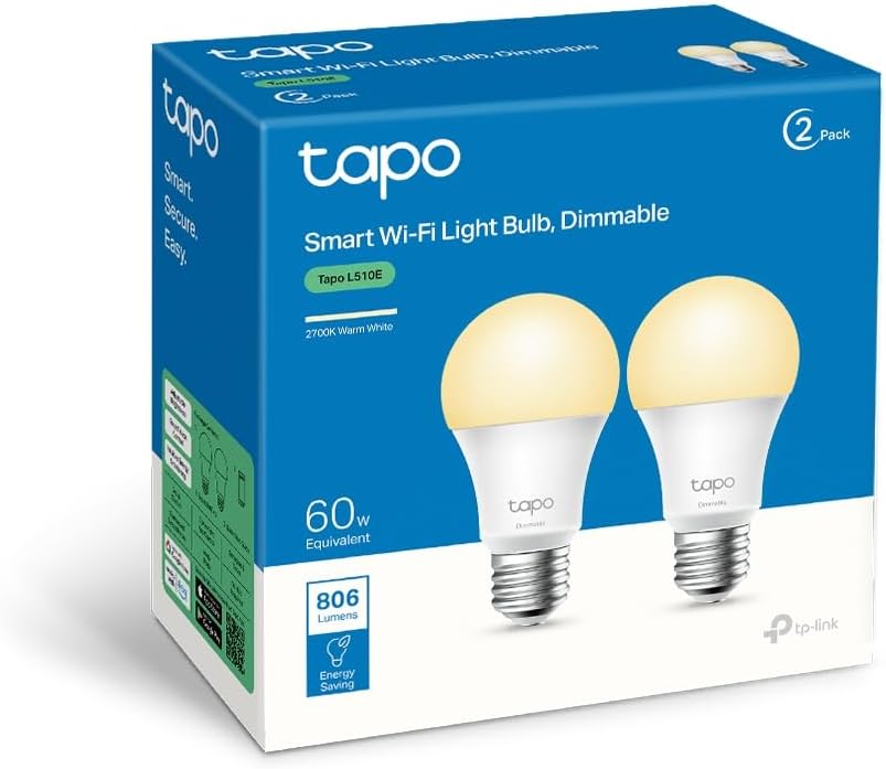 TP-Link L510E Tapo Dimmable Smart Wi-Fi Light Bulb with Edison Fitting