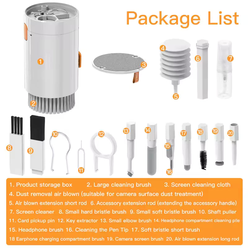Cleaning Set 20 In 1 Multi-Function Cleaning Brush For Keyboard PC Laptop Phone Headphones Camera Airpod Cleaning Kits