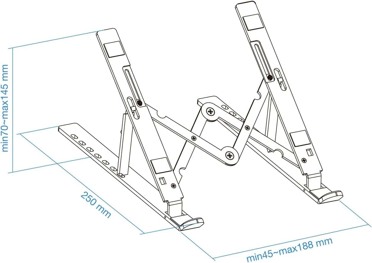 TooQ TQLRS0033-AL-G Stand for Laptops, Tablets, Mobile Phones and Books - Grey