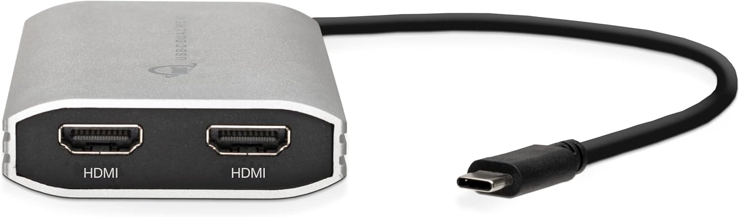 OWC USB-C to Dual HDMI 4K Display Adapter with DisplayLink