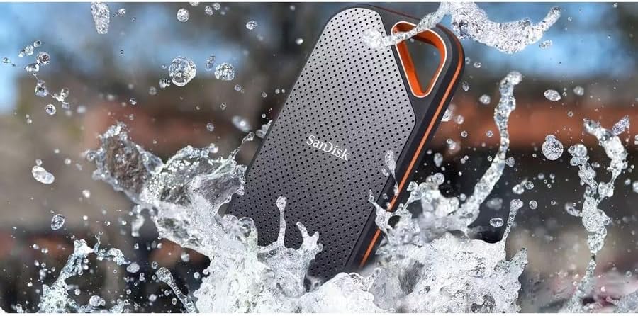 SanDisk 4TB Extreme PRO Portable SSD - Up to 2000MB/s - USB-C, USB 3.2 Gen 2x2 - External Solid State Drive - SDSSDE81-4T00-G25