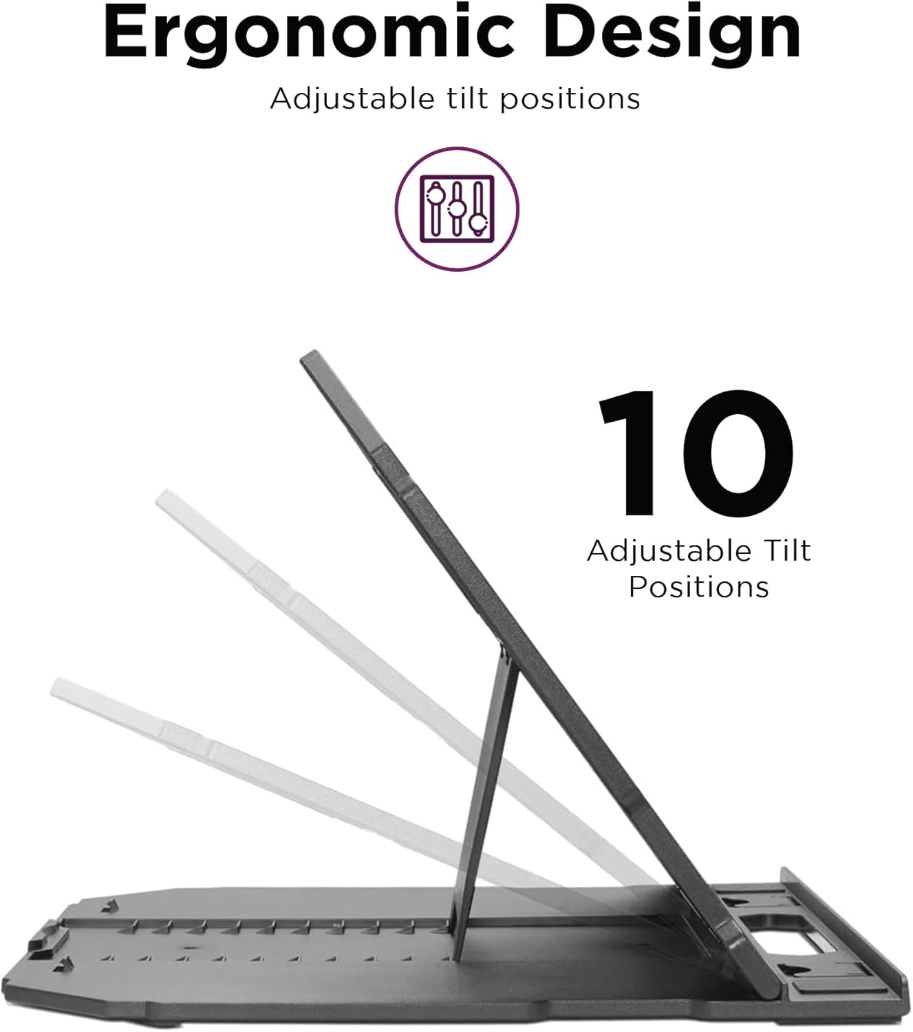 Lenovo 2-in-1 Laptop Stand - Adjustable, Portable, Foldable, Ergonomic, Non-Slip