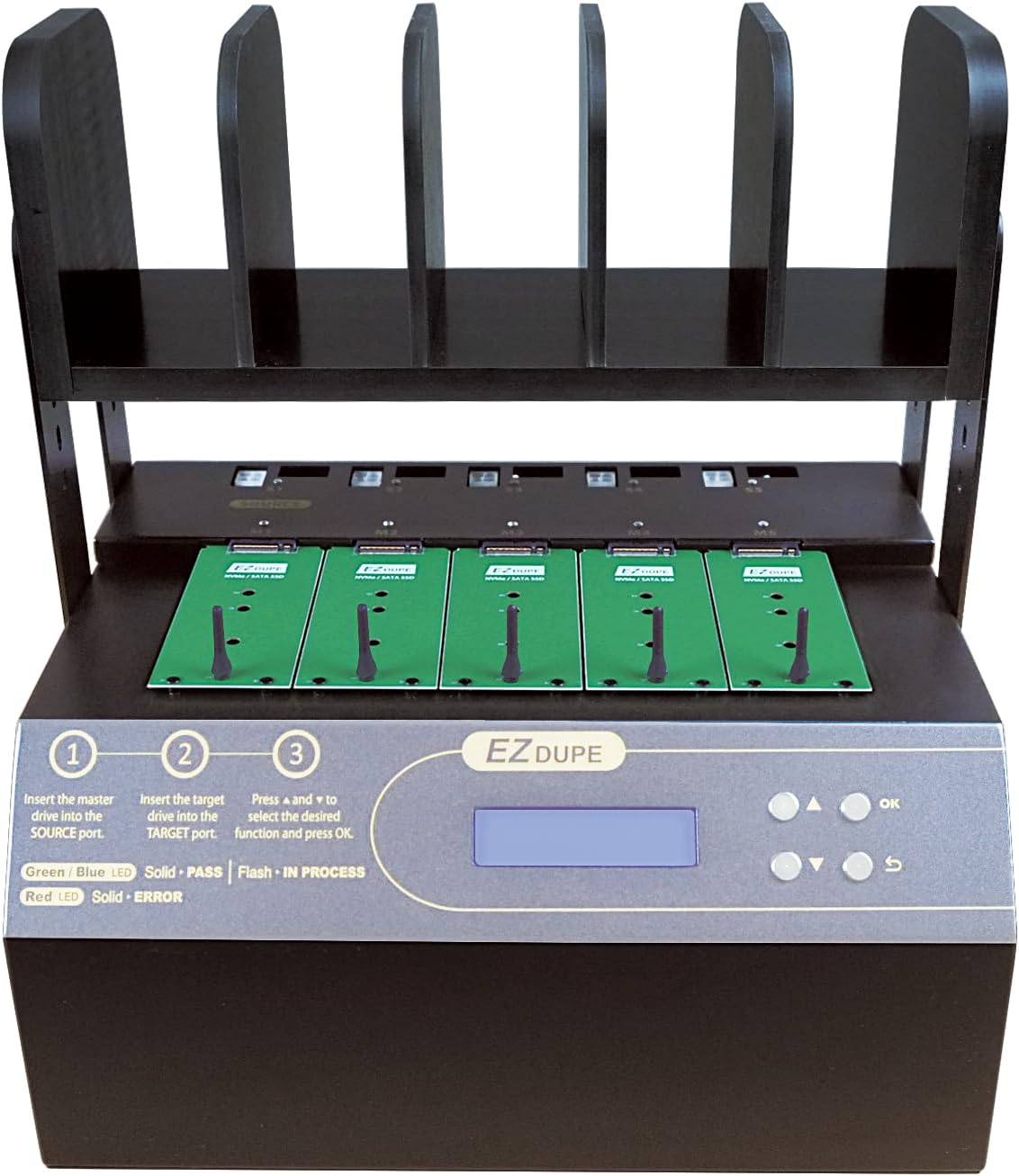 EZ DUPE 1-to-4 NVMe Cyclone Pro Duplicator & Eraser (600MB/s)