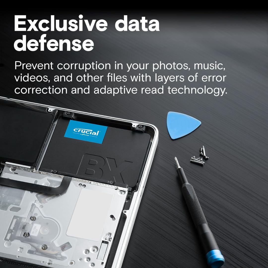 Crucial BX500 1TB 2.5 inch SSD, CT1000BX500SSD1, Black