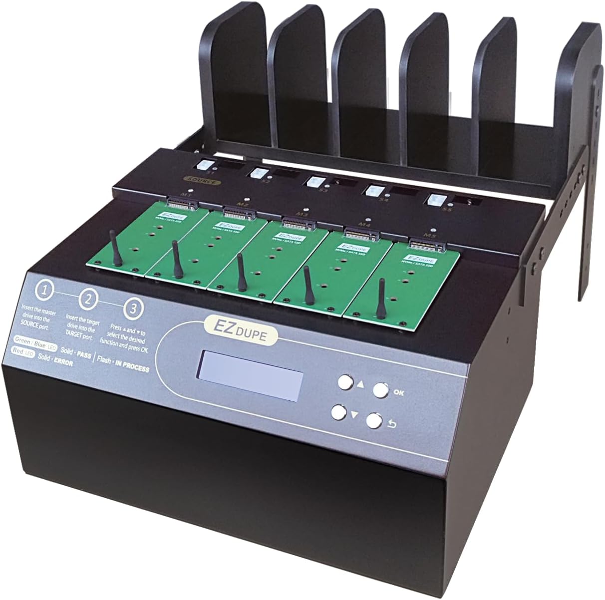 EZ DUPE 1-to-4 NVMe Cyclone Pro Duplicator & Eraser (600MB/s)