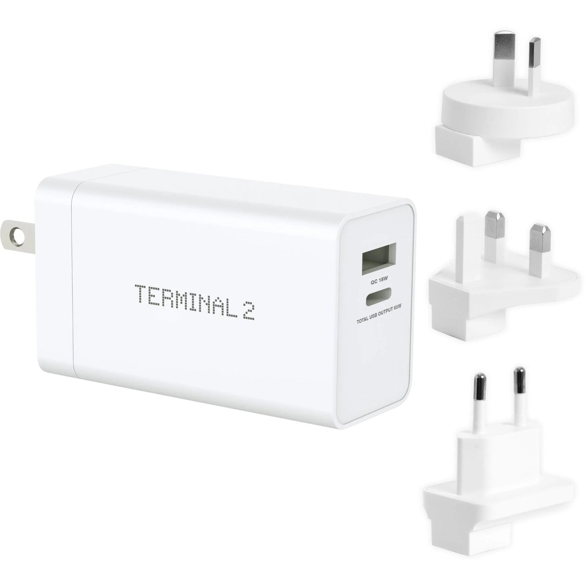 Terminal 2 65W GaN Universal Travel Adapter Terminal