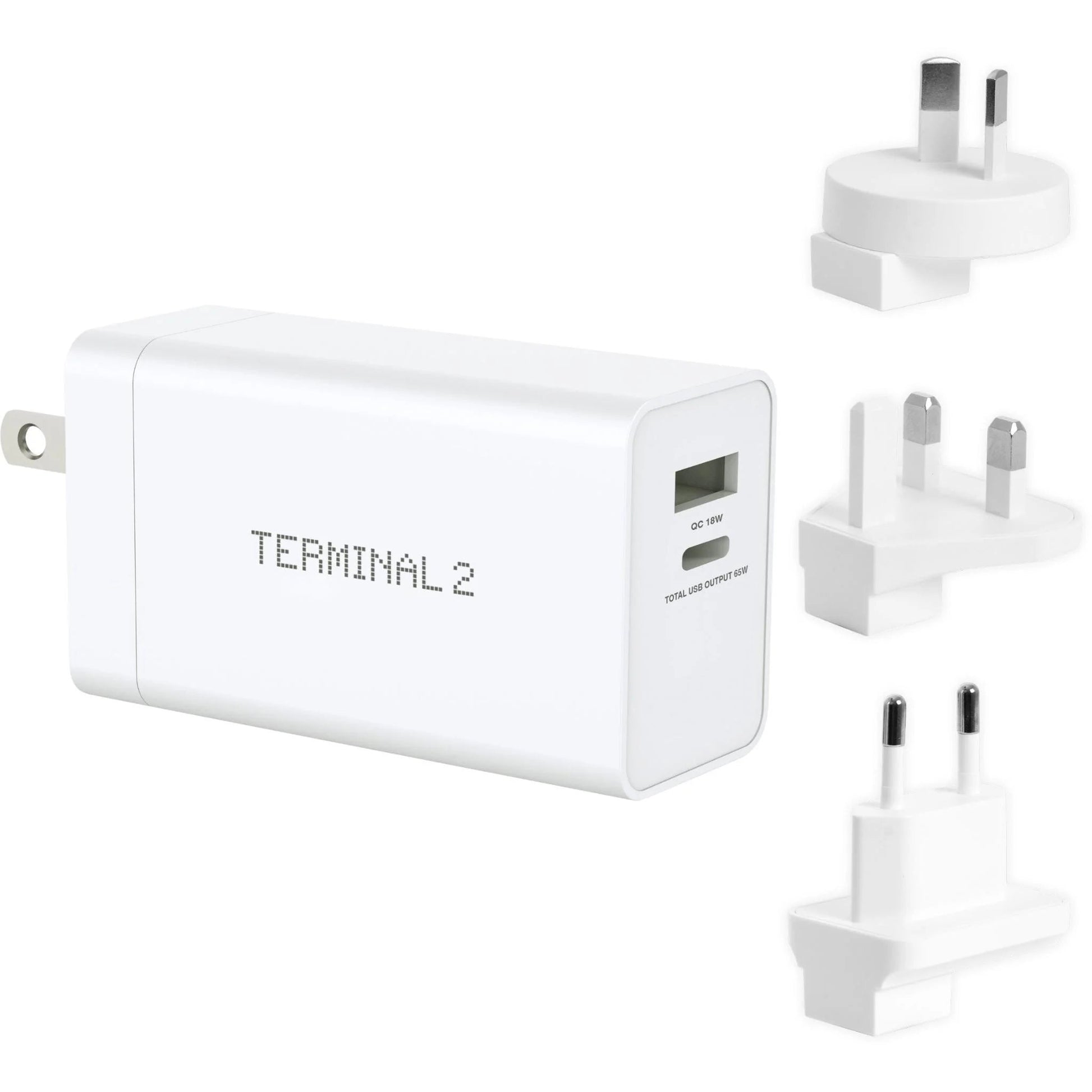 Terminal 2 65W GaN Universal Travel Adapter Terminal