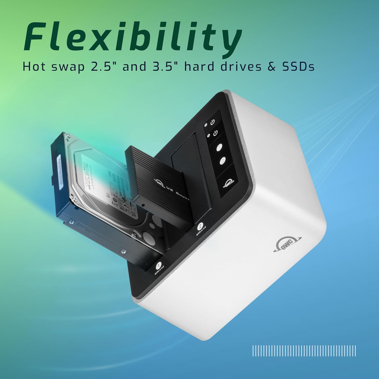 OWC Drive Dock – Dual-Bay USB 3.2 Docking Station for 2.5"/3.5" HDD & SSD