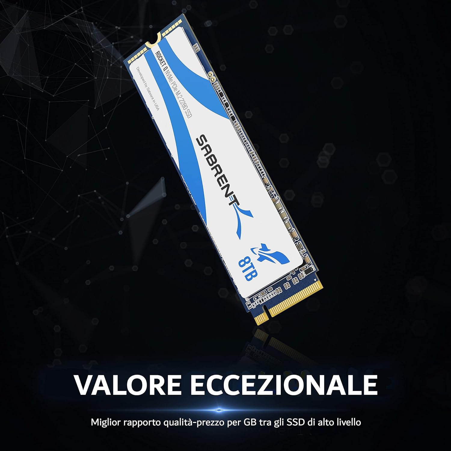SABRENT Rocket Q 8TB NVMe PCIe M.2 2280 Internal SSD High Performance Solid State Drive R/W 3300/2900MB/s (SB-RKTQ-8TB)