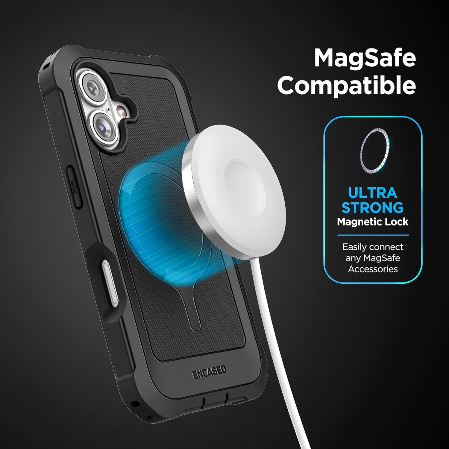 Encased Full-Body Protection for iPhone 16 Phone Case with Built-in Screen Protector / aussiezgoodshub.com