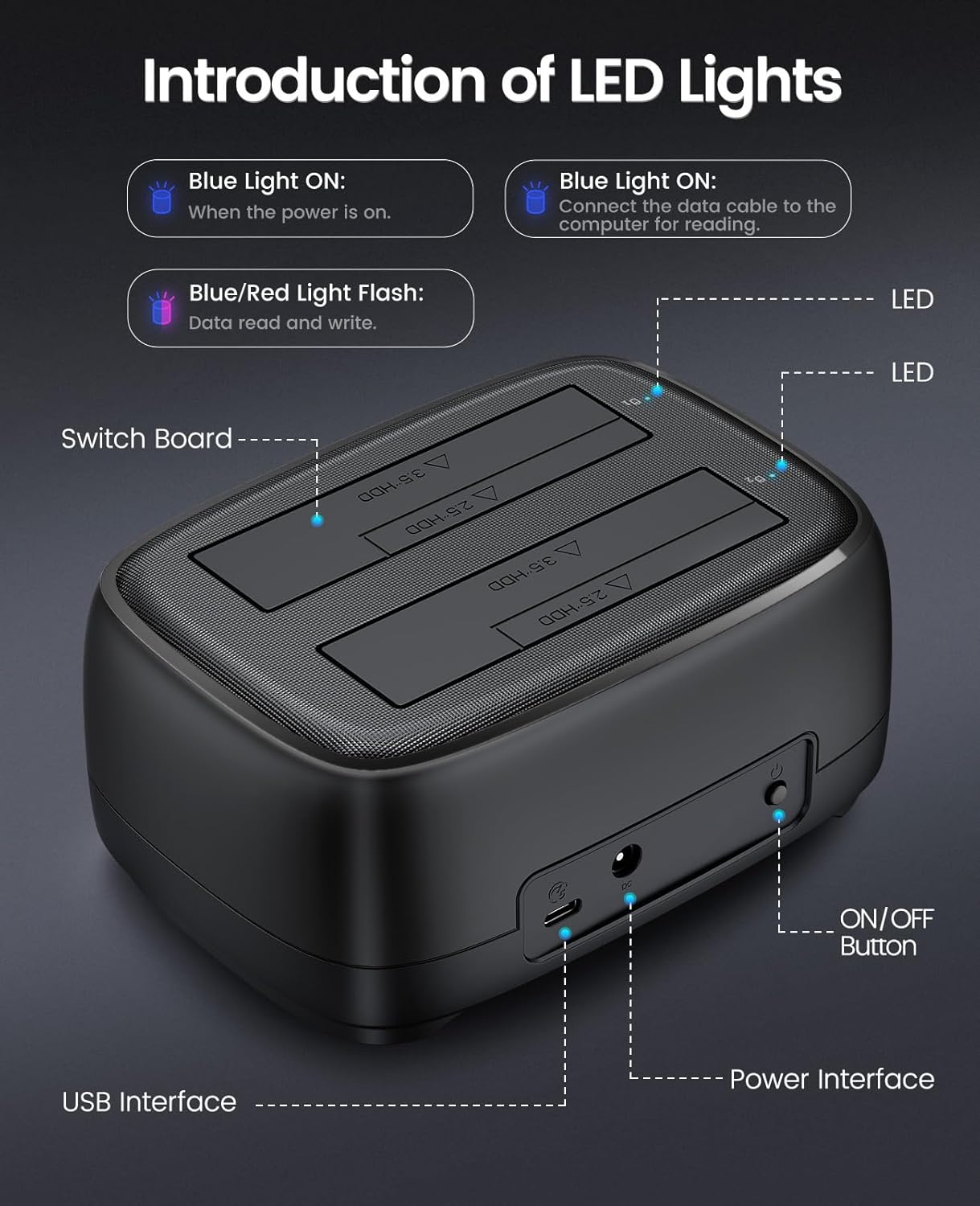 ORICO Dual Bay Hard Drive Docking Station (DD28C3)