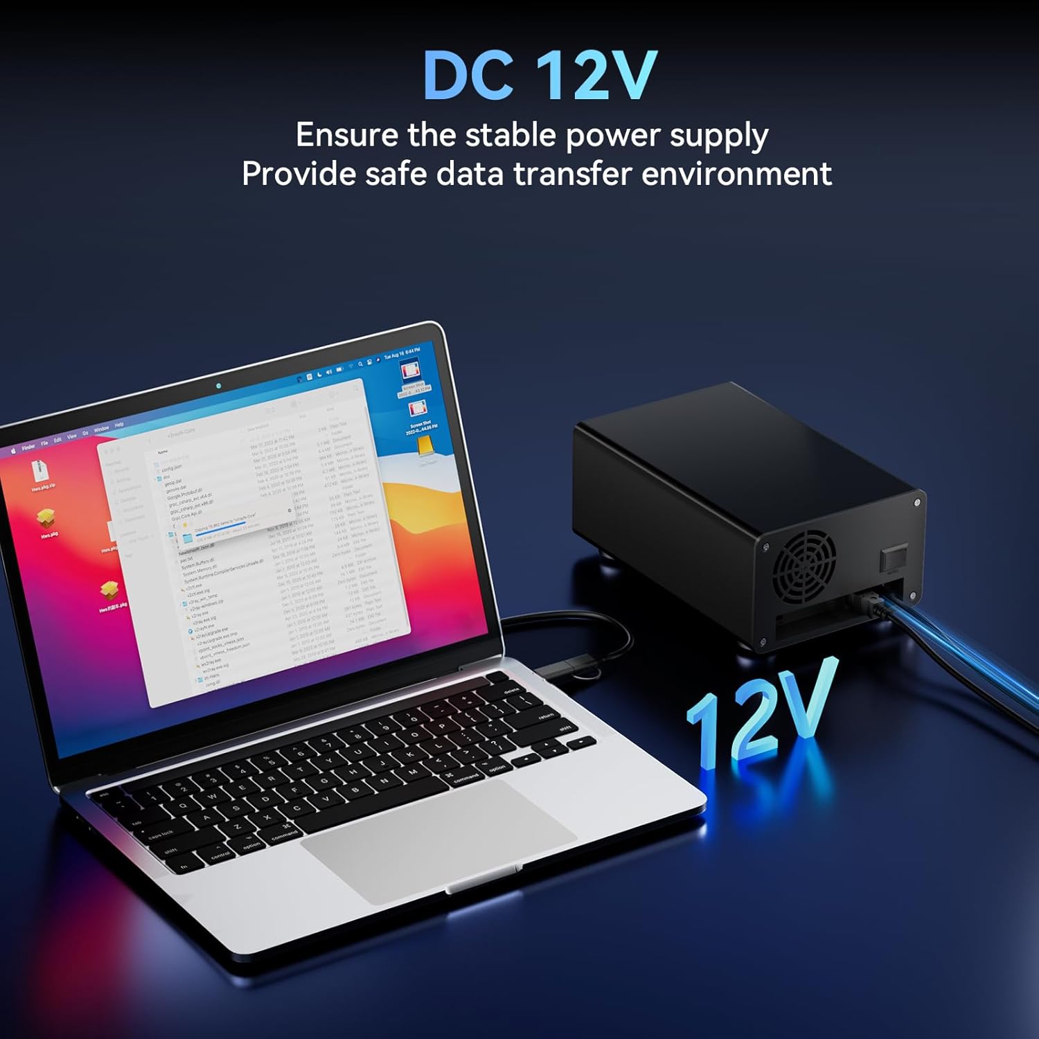 CENMATE Dual-Bay Hard Drive Enclosure — USB 3.0, Aluminum with Silent Cooling Fan