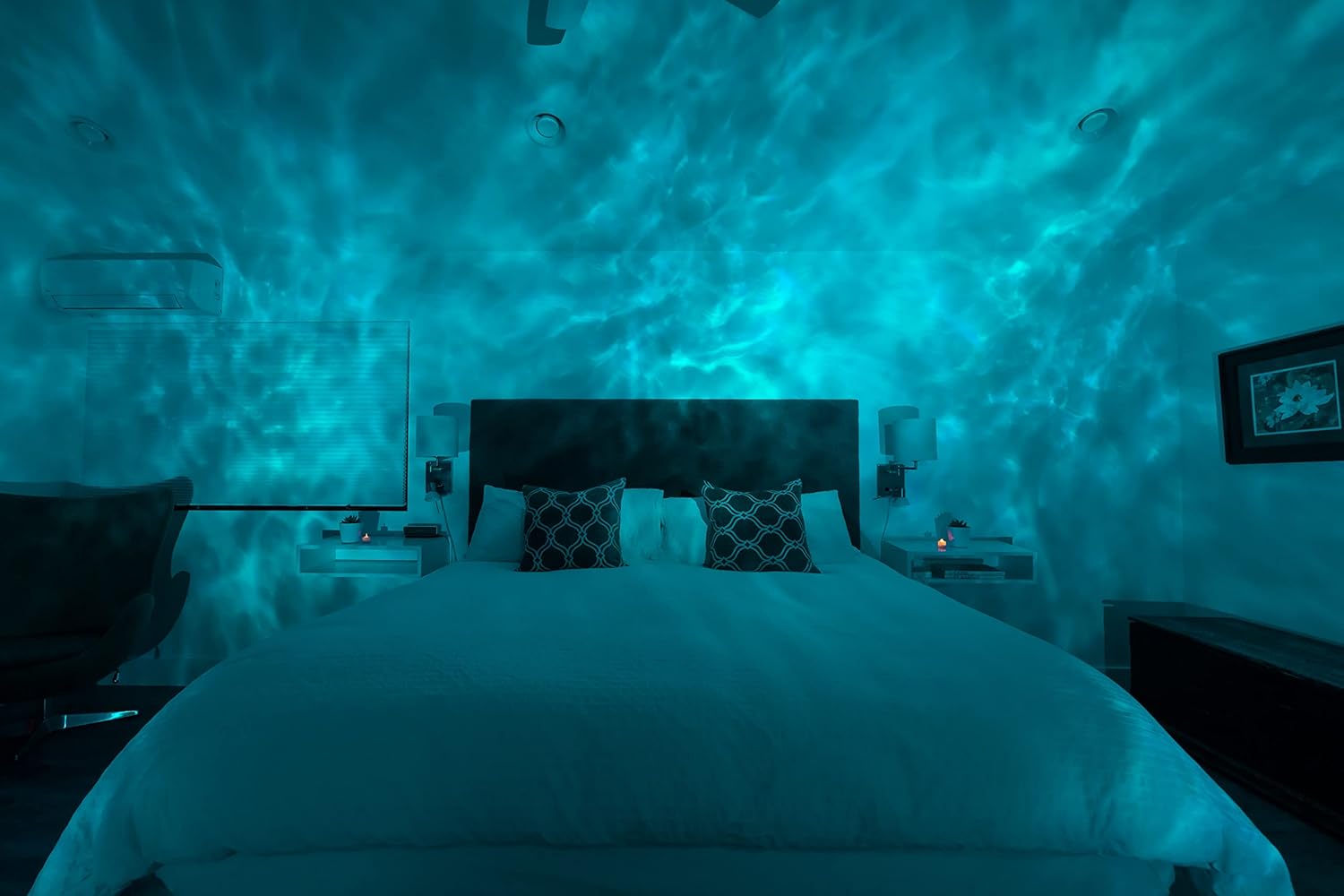 BlissLights Sky Lite Evolve - Star Projector, Galaxy Projector, LED Nebula Lighting, WiFi App, for Meditation, Relaxation, Gaming Room, Home Theater, and Bedroom Night Light Gift (Blue Stars)