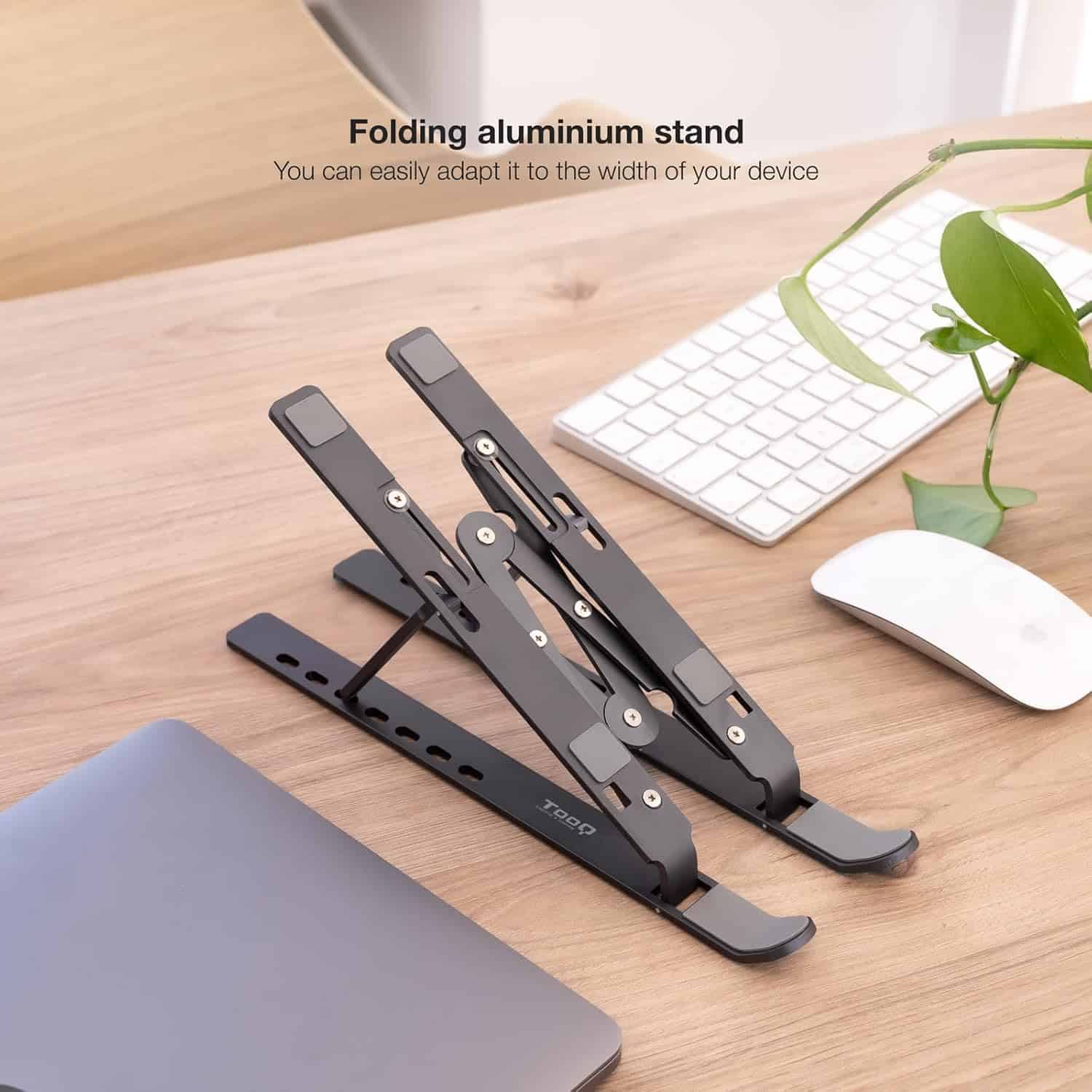 TooQ TQLRS0033-AL-G Stand for Laptops, Tablets, Mobile Phones and Books - Grey