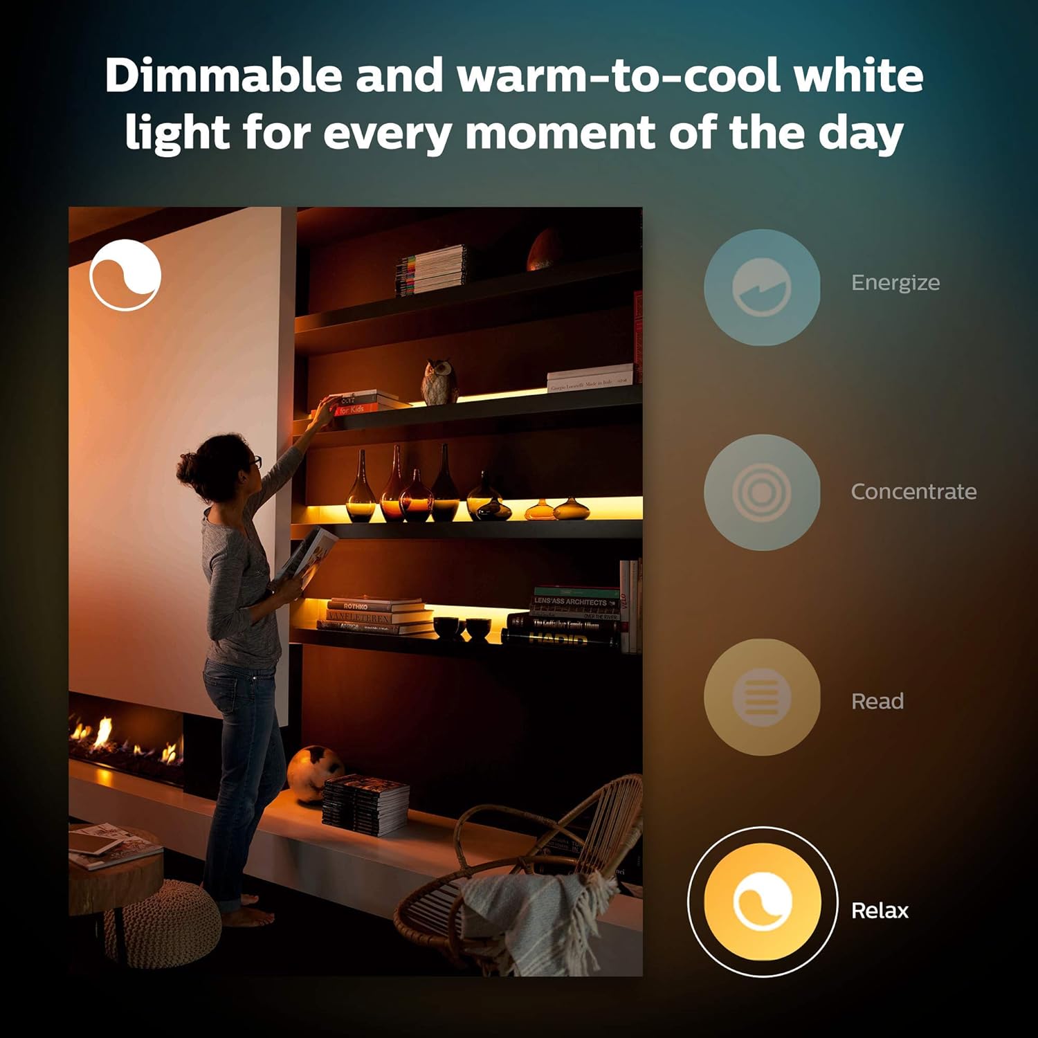 Philips Hue LightStrip Plus Dimmable LED Smart Light - Two Metre Base Kit (Compatible with Bluetooth, Amazon Alexa, Apple HomeKit, and Google Assistant), White and Colour HUESTRIPBT