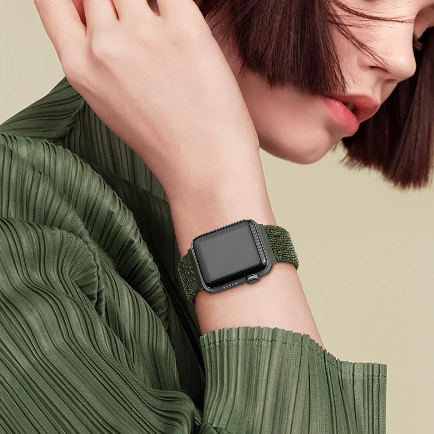 Witzon Solo Loop for Apple Watch Band 42mm 44mm 46mm 45mm 49mm 41mm 40mm 38mm Men Women, Soft Adjustable Straps Breathable Nylon Sport Bands for Apple iWatch Ultra Series 10 9 8 7 6 5 4 3 2 1