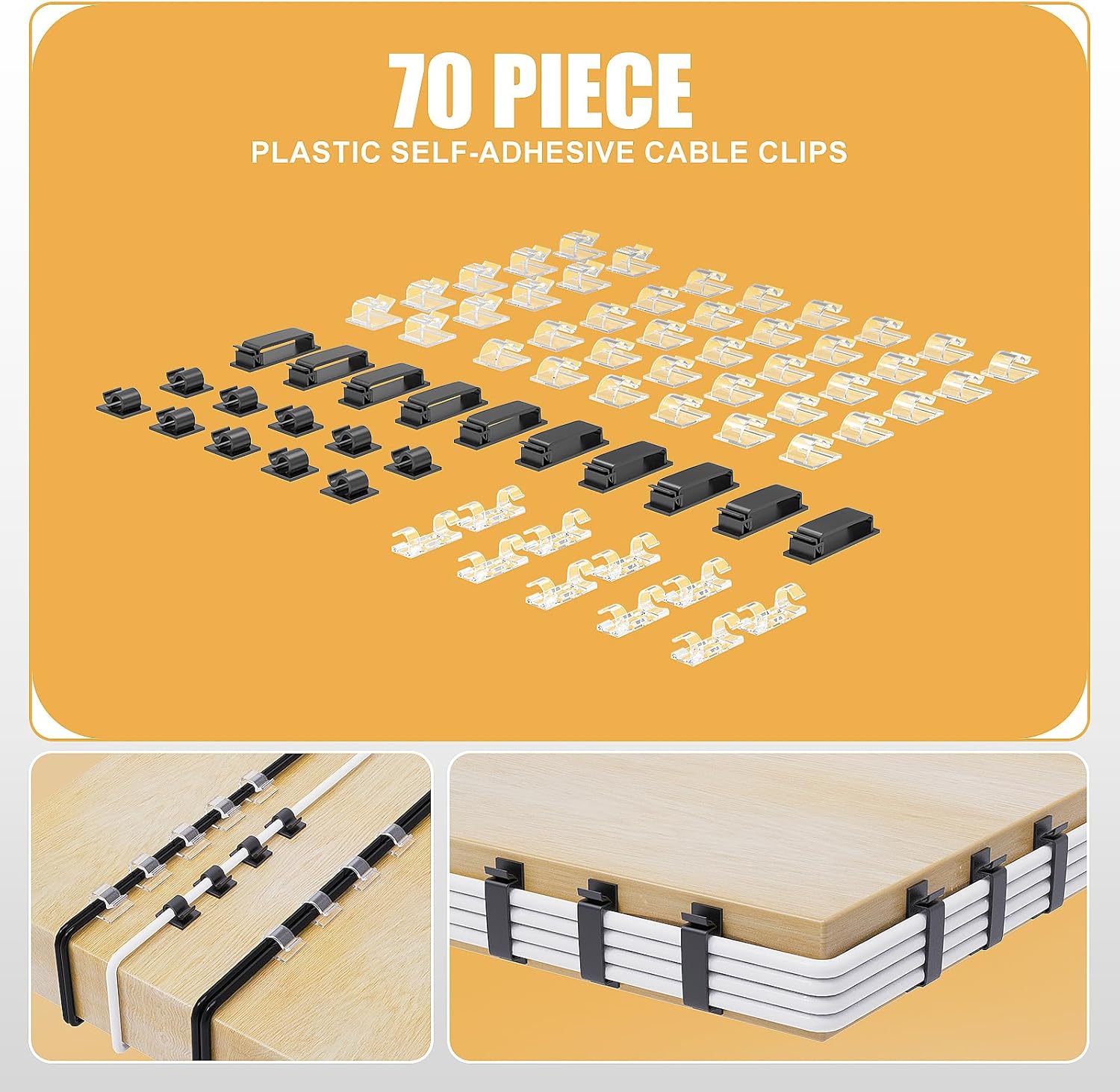 367-Piece Cable Management Kit — Desk, TV & Computer Organizer