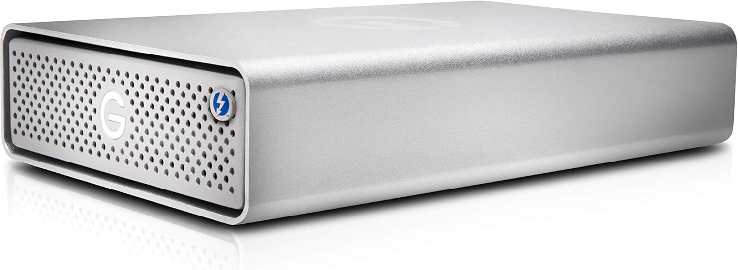 G-Technology G-Drive with Thunderbolt 3 and USB-C Desktop External Hard Drive, Silver 10TB