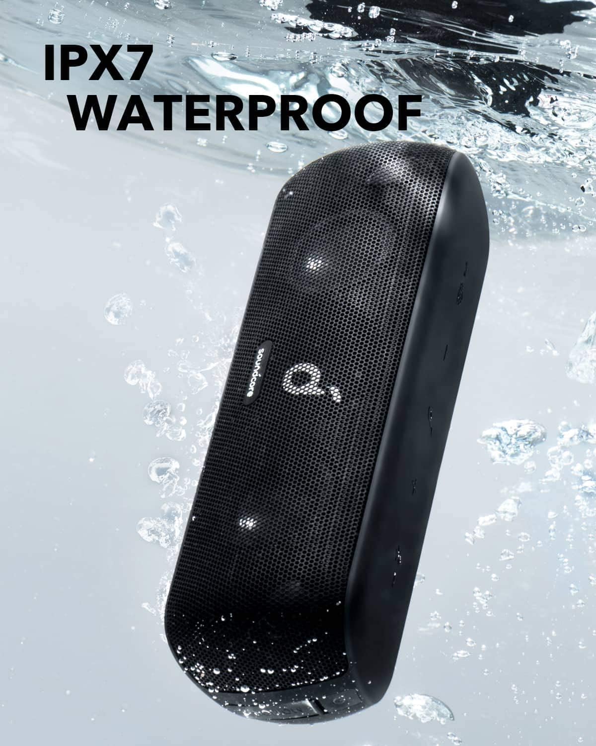 Anker Soundcore Motion+ Bluetooth Speaker with Hi-Res 30W Audio, BassUp, Wireless Speaker, App, Custom EQ, 12H Playtime, Waterproof, USB-C, For Home Office