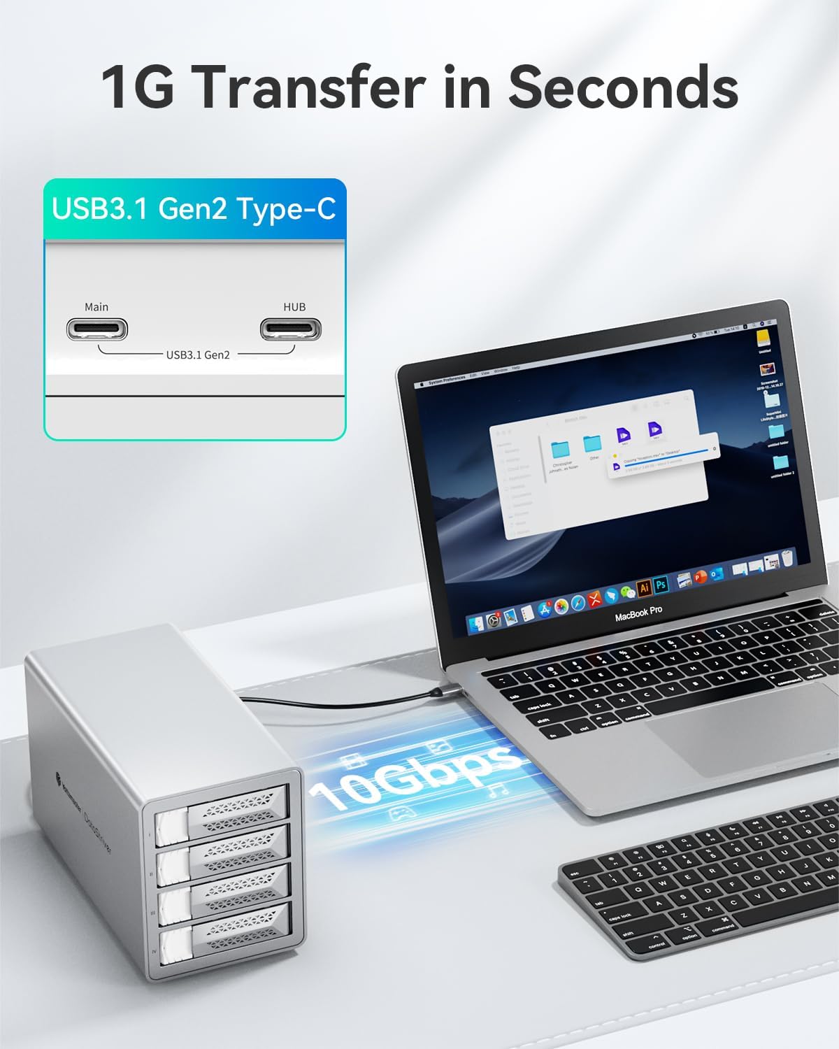 Yottamaster VN400C3 4-Bay USB-C Hard Drive Enclosure