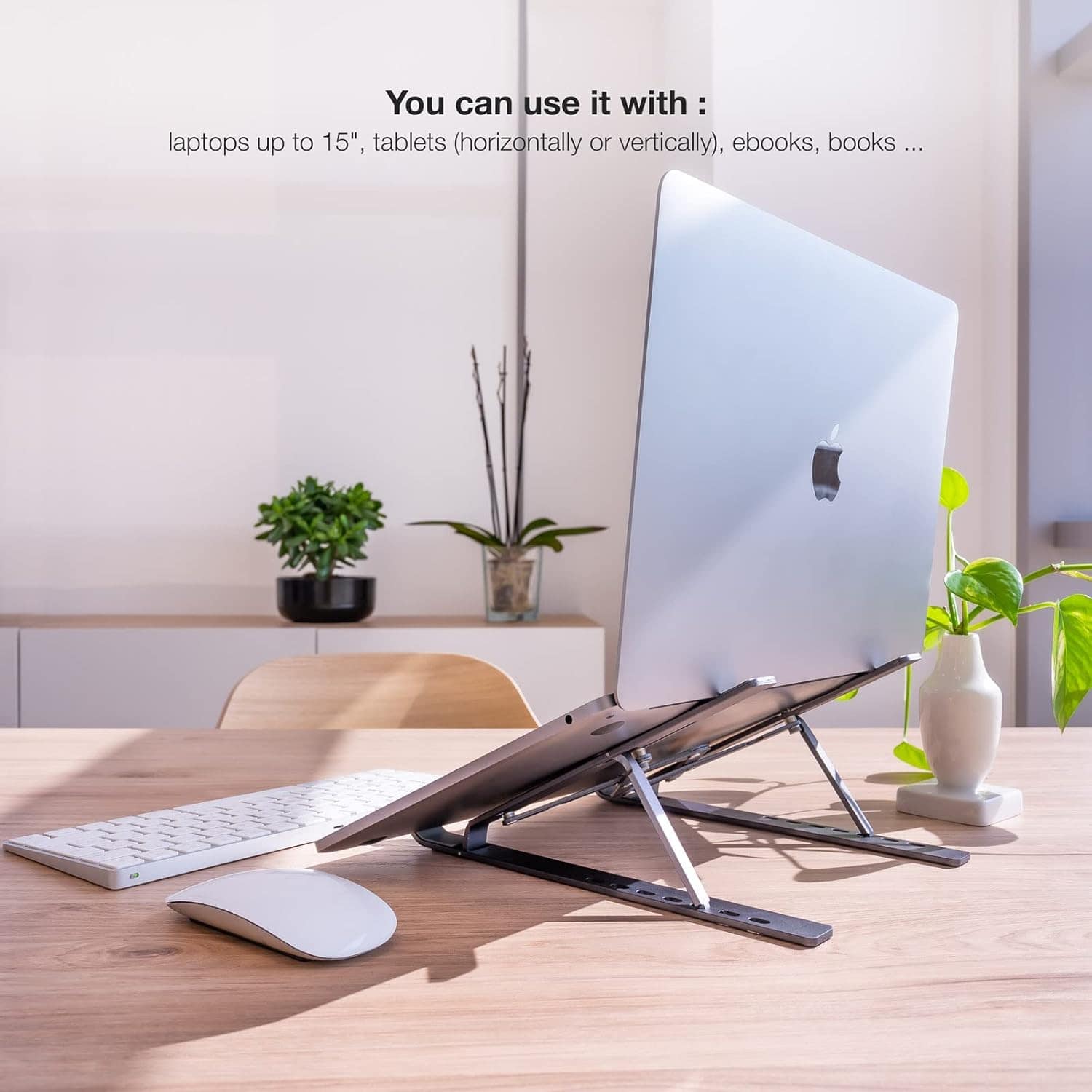 TooQ TQLRS0033-AL-G Stand for Laptops, Tablets, Mobile Phones and Books - Grey