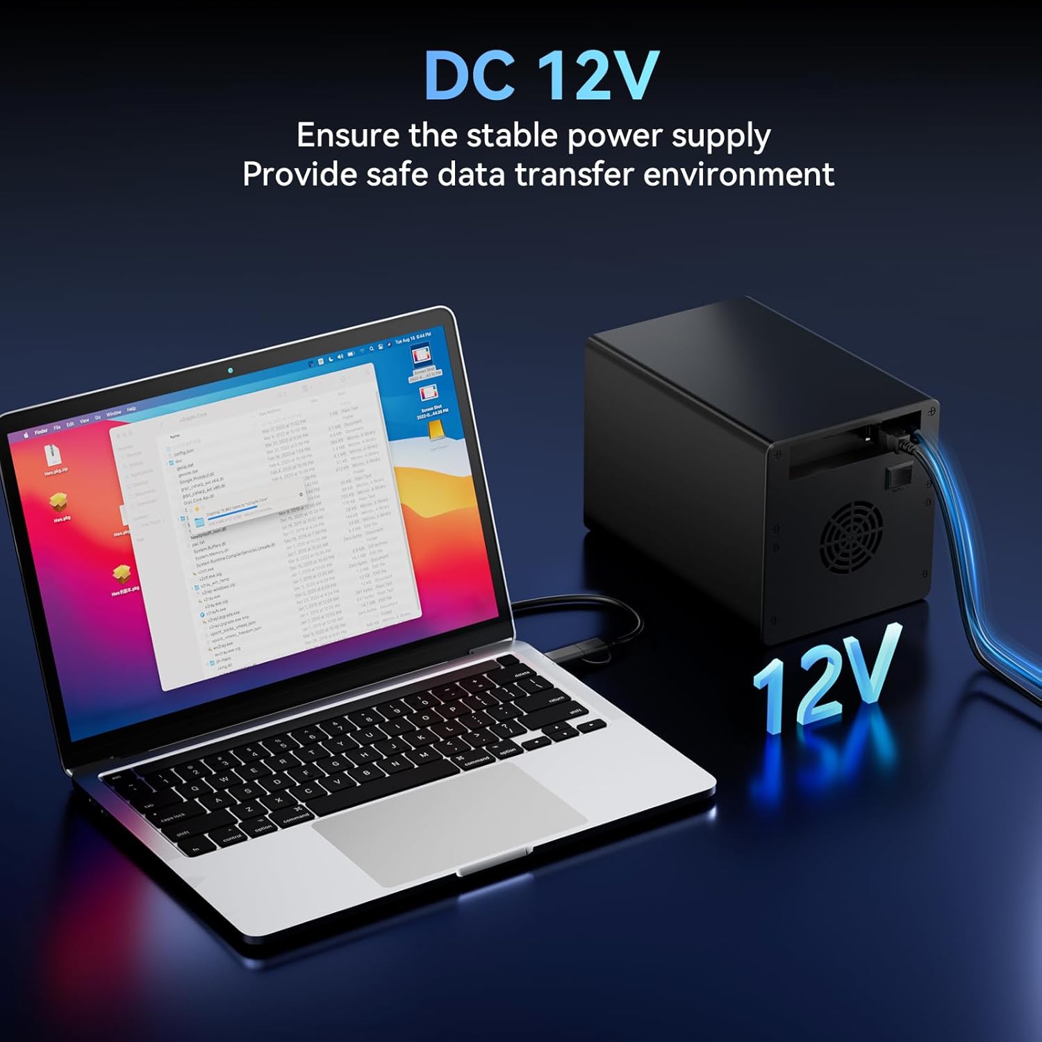 CENMATE 4-Bay Hard Drive Enclosure — USB 3.0, Aluminum with Cooling Fan