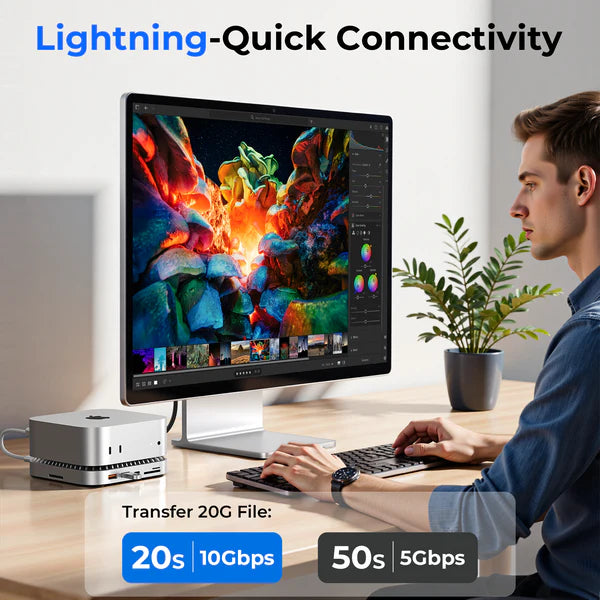 RayCue 10-in-1 80Gbps Dock for Mac Studio (US Plug)-11
