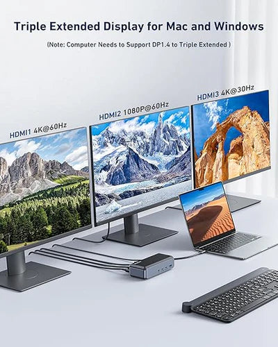 RayCue Dual Portable Monitor for Laptop (13.3”–17” | USB-C)-4