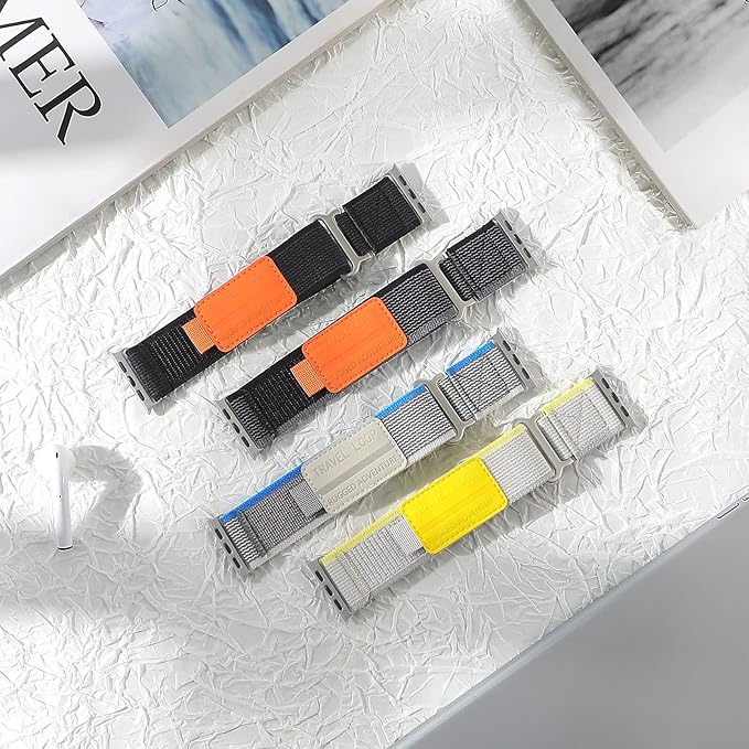 SOLOLUP Trail Loop for apple watch ultra 2 bands 49mm 46mm 45mm 44mm 42mm 41mm 40mm 38mm iWatch ultra 2 bands for men Women, Rugged Sport band Soft Nylon for apple watch ultra band SE 10 9 8 7 6 5 4 3