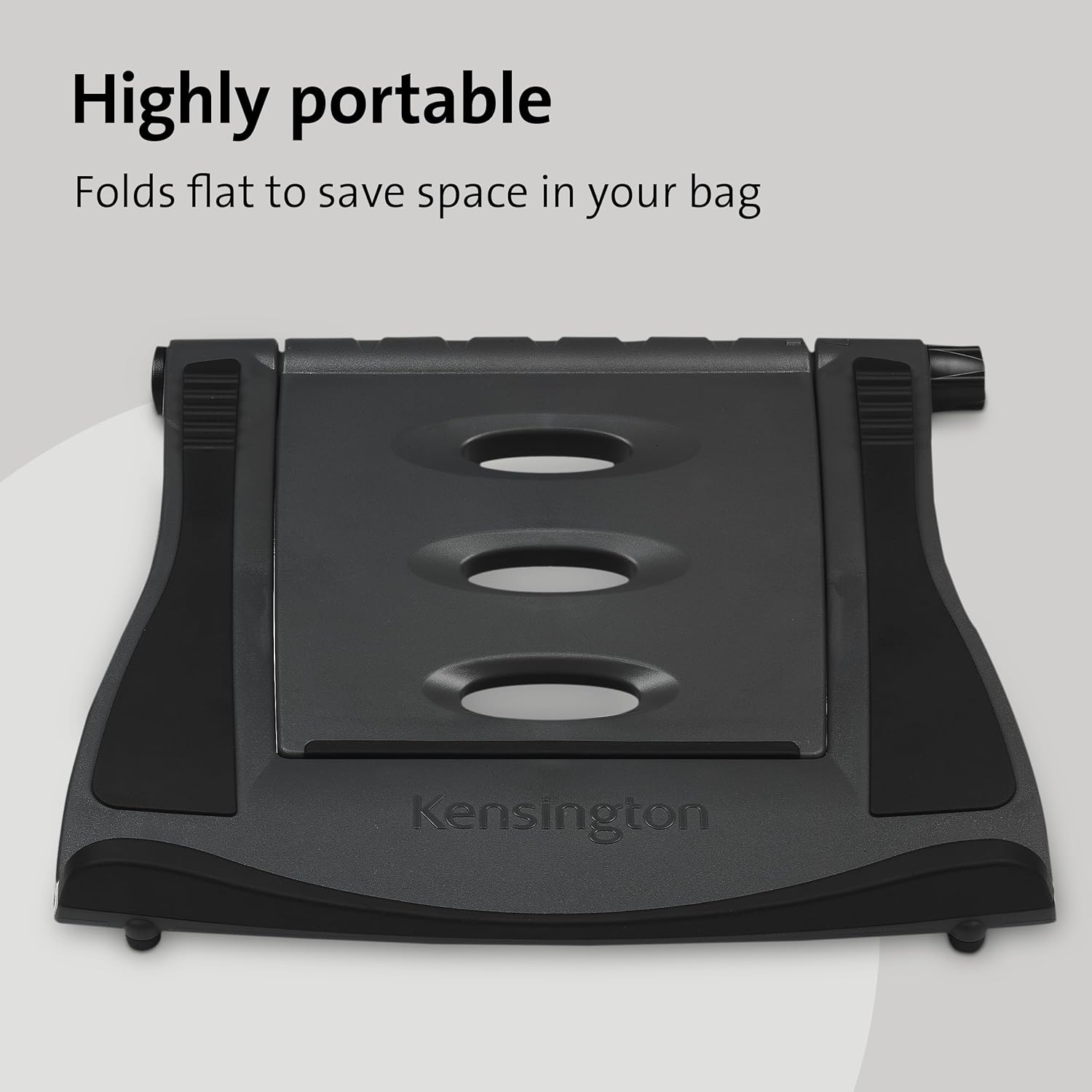 Kensington Easy Riser Portable Ergonomic Laptop Cooling Stand (12"-17") – Grey (K60112AM), Gray