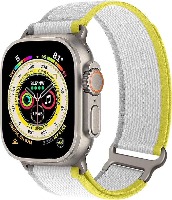SOLOLUP Trail Loop for apple watch ultra 2 bands 49mm 46mm 45mm 44mm 42mm 41mm 40mm 38mm iWatch ultra 2 bands for men Women, Rugged Sport band Soft Nylon for apple watch ultra band SE 10 9 8 7 6 5 4 3