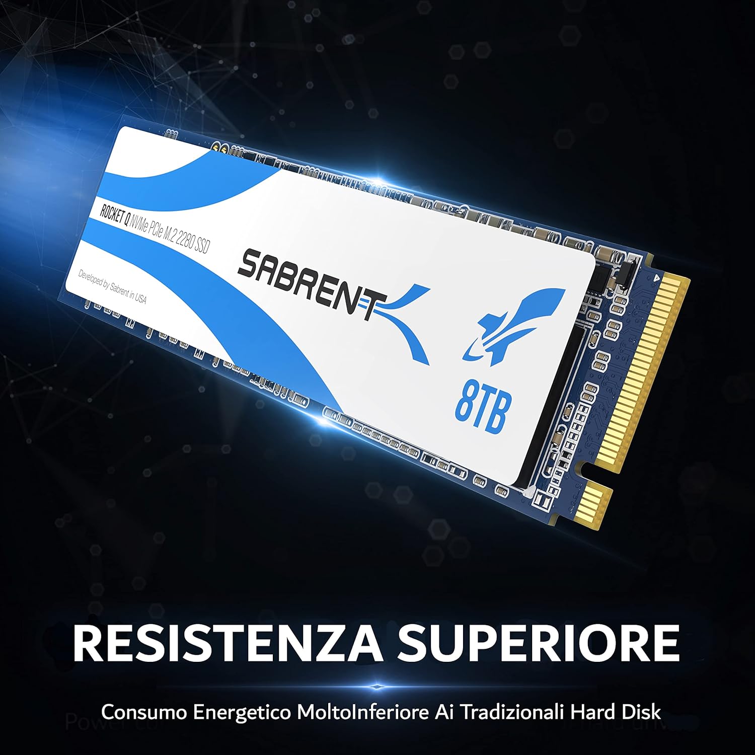 SABRENT Rocket Q 8TB NVMe PCIe M.2 2280 Internal SSD High Performance Solid State Drive R/W 3300/2900MB/s (SB-RKTQ-8TB)
