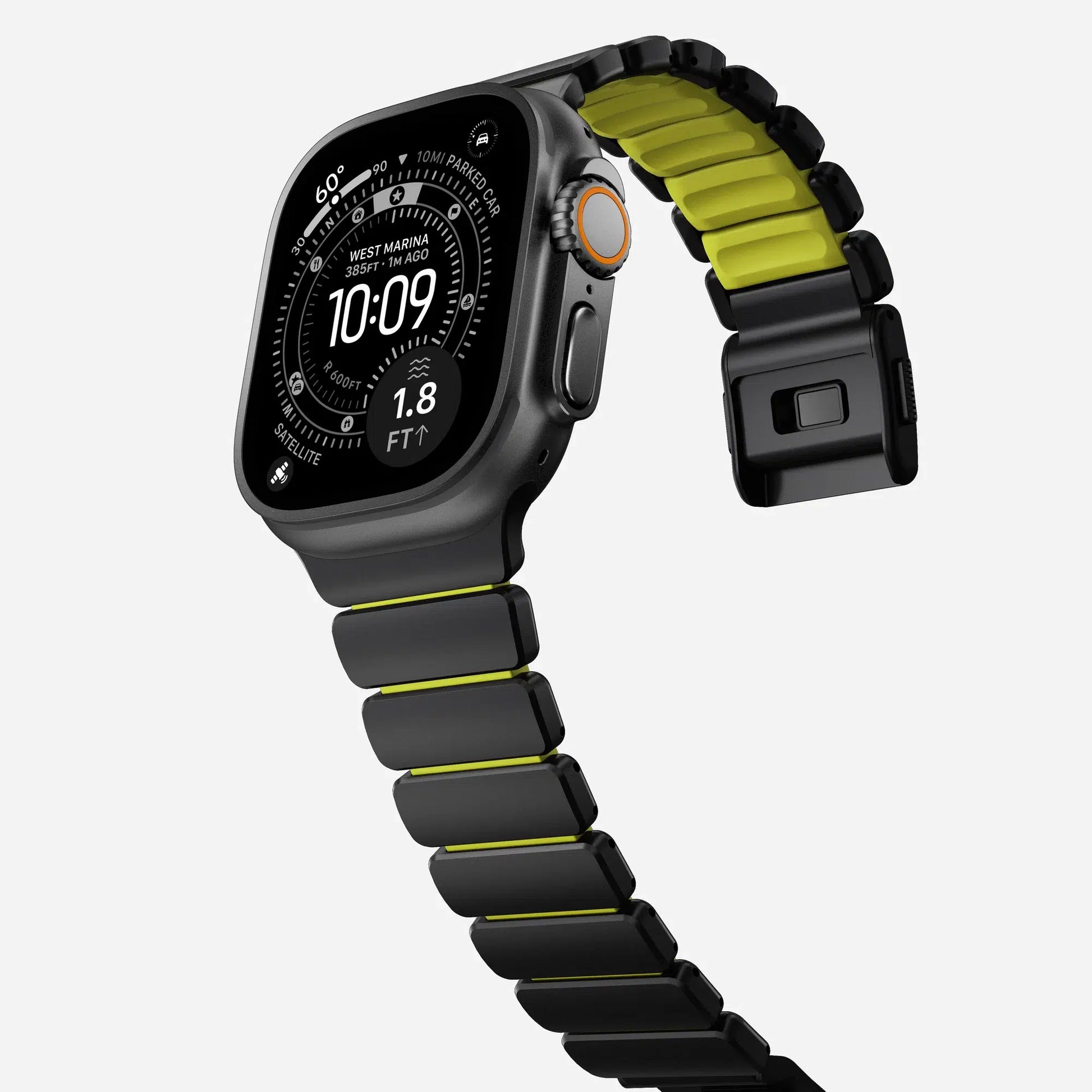 NOMAD Stratos Band – Volt (FKM + Titanium Hardware, Black Finish)