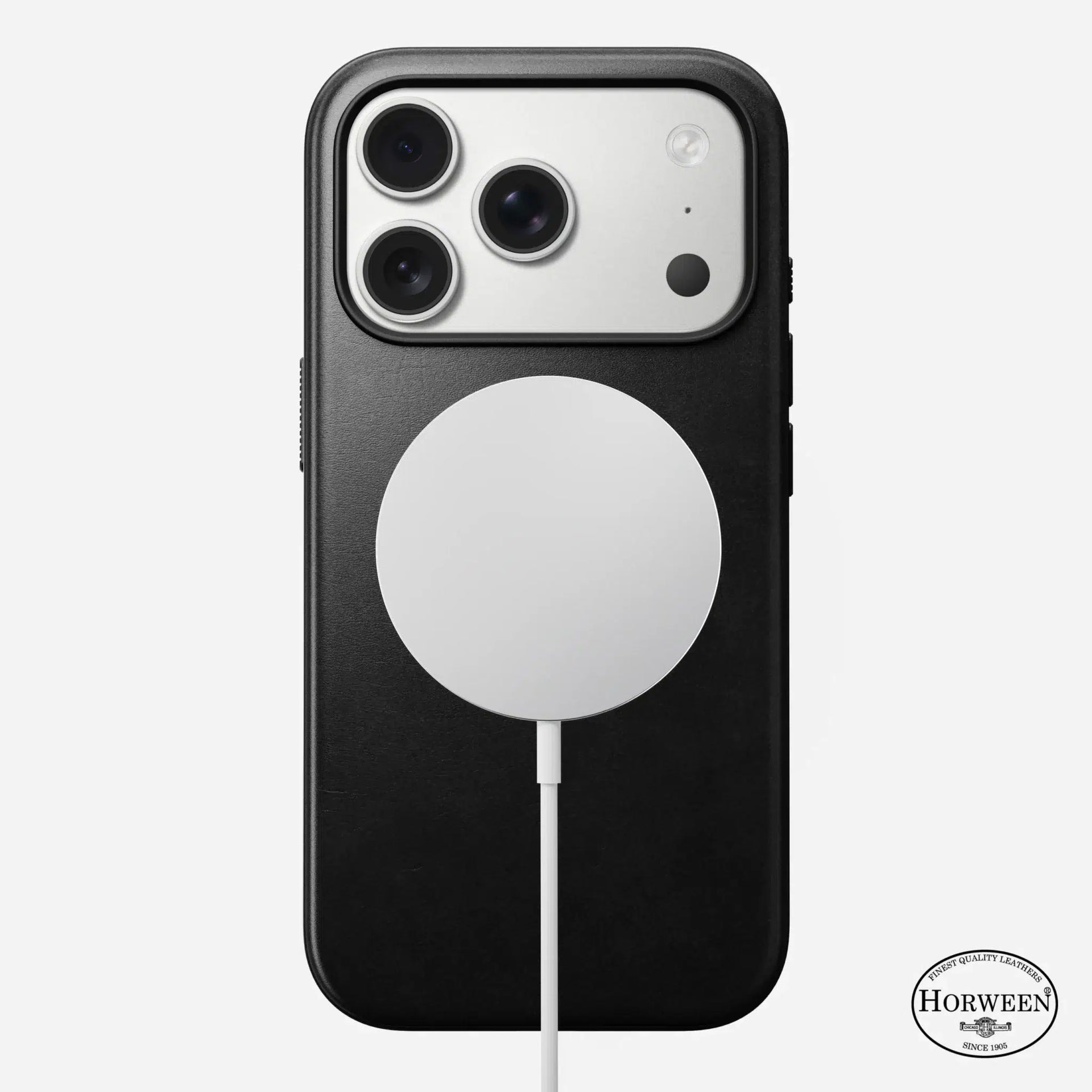 Nomad Modern Leather Case — Horween® Edition Black for iPhone 17 Pro
