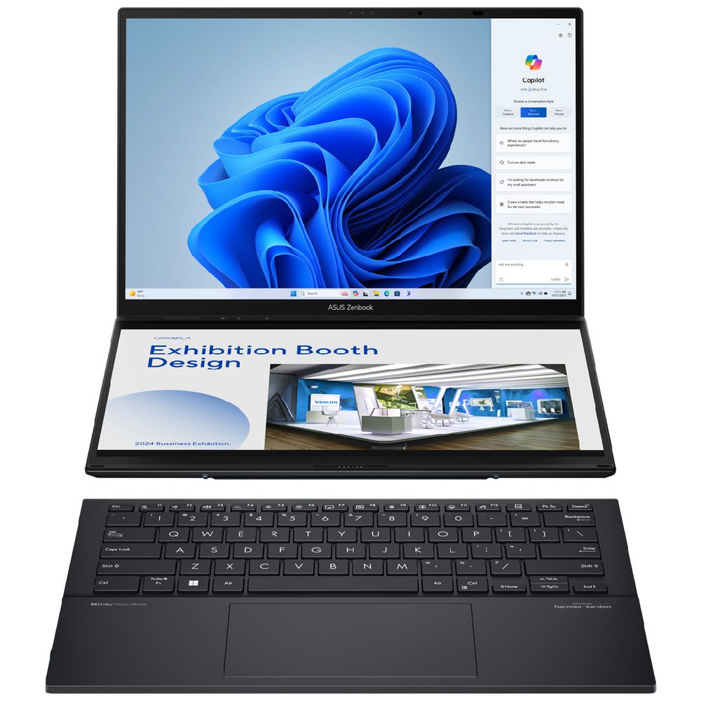 ASUS 14” Zenbook DUO – Core Ultra 9, 32GB/1TB Dual-Screen AI Laptop